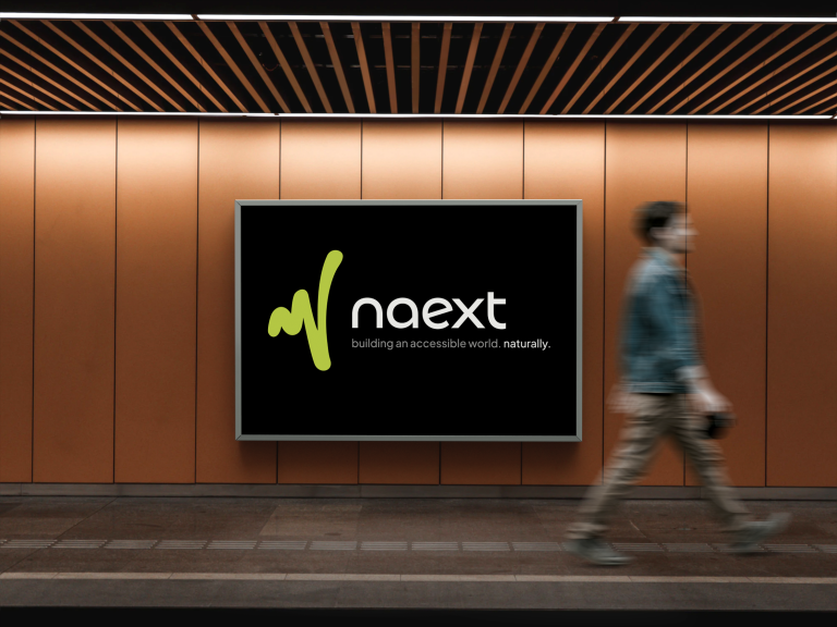 naext tech start-up branding billboard mock0up